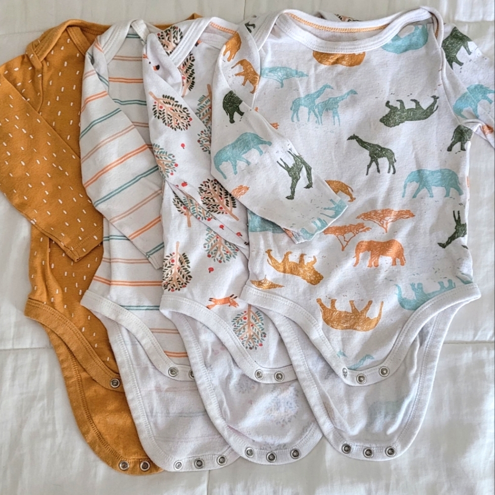 4-Pack Baby Long Sleeved Onesies